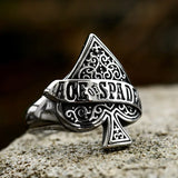 "Ace Of Spades" Ring für Herren aus hochwertigem Silber mit filigrane