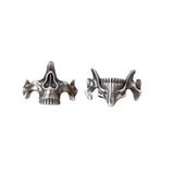 **H1: Vintage Gotischer Stahlring mit Totenschädel- und Tiermotiv, Fingerlinge aus Edelstahl für Männer**