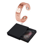 Ring aus reinem Kupfer mit Herzen Verstellbarer 6mm Magnetring für Frauen