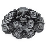 Gear Head Belt Buckle Piston Skull Ghost - Siegelring-shop