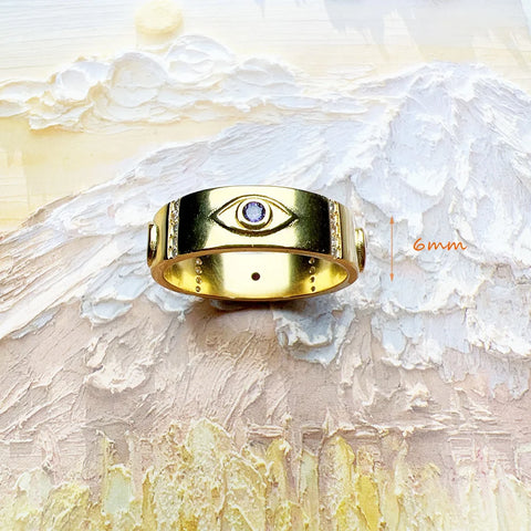 Gold Ring Various Cosmic Motifs Fine Jewelry For Women Summer Brand New Pure 925 Sterling Silver