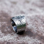 Route 66 Ring aus 316L Edelstahl mit geprägtem Emble