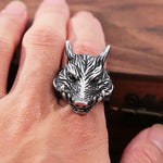 Wildschwein Ring aus Edelstahl Biker Ring