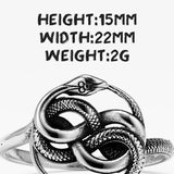 Jormungandr Snake Ring aus Edelstahl für Männe