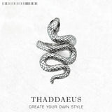 Pierścionek ze srebra próby 925 z motywem węża, unisex