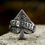 "Ace Of Spades" Ring für Herren aus hochwertigem Silber mit filigrane