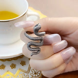 Pierścionek ze srebra próby 925 z motywem węża, unisex