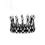 Herrenring im Kronen-Design aus Edelstahl im Punk-Rock-Stil in Silber - Siegelring-shop