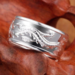 Herrenring mit Drachen-Gravur - Siegelring-shop