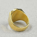 Gold Templer Ritter Ring aus Zirkonia mit Ritter mit Schwert