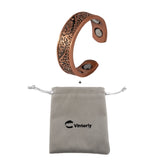 Kupfer Ring mit keltischem Muster und verstellbarem Cuff-Design