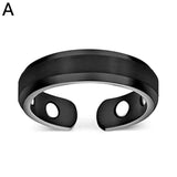 Edelstahl Magnettherapie-Ring in Silberoptik mit Einstellbarer Öffnung - Siegelring-shop