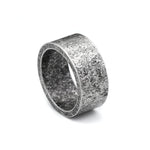 Men's ring made of 316L stainless steel in an attractive structured silver design