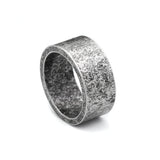 Men's ring made of 316L stainless steel in an attractive structured silver design