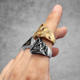 Masonic Illuminati Triangle Ring für Männer aus rostfreiem Stahl