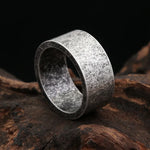Men's ring made of 316L stainless steel in an attractive structured silver design