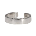 Men's sterling silver S925 ring with hammered finish