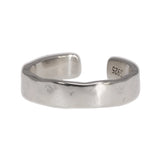 Men's sterling silver S925 ring with hammered finish