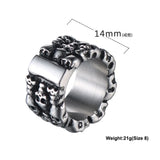 Męski pierścień ze stali nierdzewnej z motywem czaszki