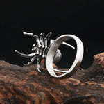 Gothic Ring aus 316L Edelstahl mit Spinnen-Design für Männer – Silver, einzigartiger Statement-Ring