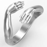 Handumarmender Ring aus Gold Offener Ring für Männer mit einzigartigem