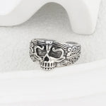 VerstellbarerSkull Ring aus 925er Sterling Silber für Männer