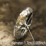 Herrenring mit  verstellbarer zweifarbiger