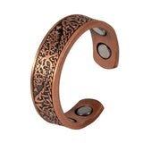 Kupfer Ring mit keltischem Muster und verstellbarem Cuff-Design