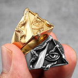 Masonic Illuminati Triangle Ring für Männer aus rostfreiem Stahl