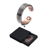 Kupferring für Männer Minimalistischer offener Cuff mit Magneten