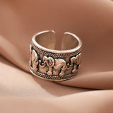 Retro Elefantenring aus 925 Sterling Silber im thaiStil