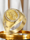 Ring Inspiriert von der Jungfrau Maria in Gold - Siegelring-shop