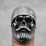 Pierścienie Hippie Skull Rider dla mężczyzn, ze stali nierdzewnej, damskie