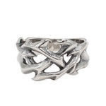 Krone von Dornen Ring für Männer aus Edelstahl rauchig stilvolles Design