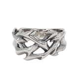 Krone von Dornen Ring für Männer aus Edelstahl rauchig stilvolles Design