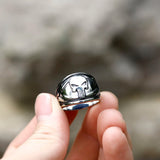 Men's 316L stainless steel rings Punisher skeleton mask