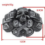 Gear Head Belt Buckle Piston Skull Ghost - Siegelring-shop