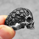 Skull Ring aus Edelstahl für Männer Schwarz