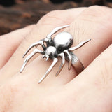 Gothic Ring aus 316L Edelstahl mit Spinnen-Design für Männer – Silver, einzigartiger Statement-Ring