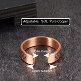Ring aus reinem Kupfer mit Herzen Verstellbarer 6mm Magnetring für Frauen